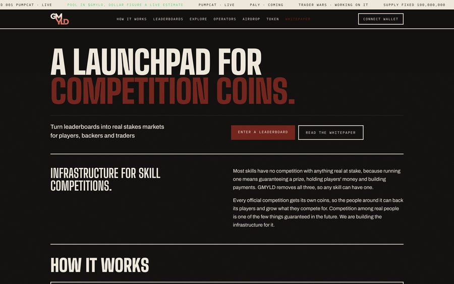 gmyld.com homepage, dark