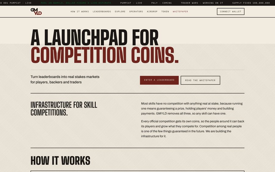 gmyld.com homepage, light
